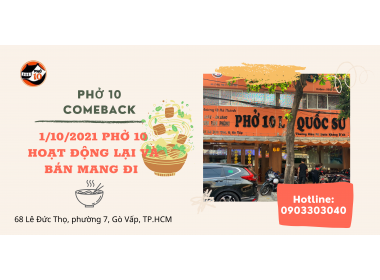 1/10/2021 Phở 10 nhận bán mang về